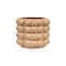 Hello Honey® 6" Tan Round Stoneware Planter with Raised Dots